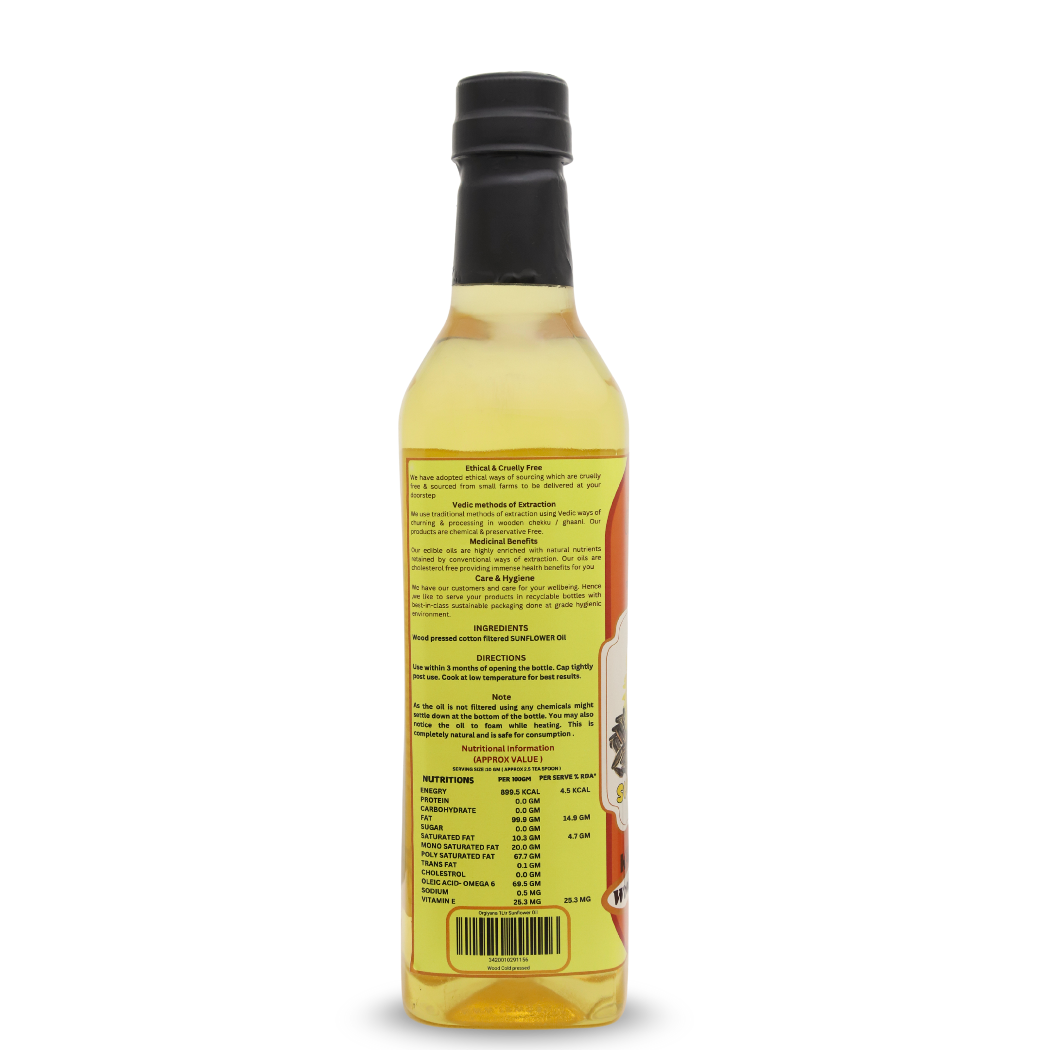 Organic Sunflower Oil (1 litre)