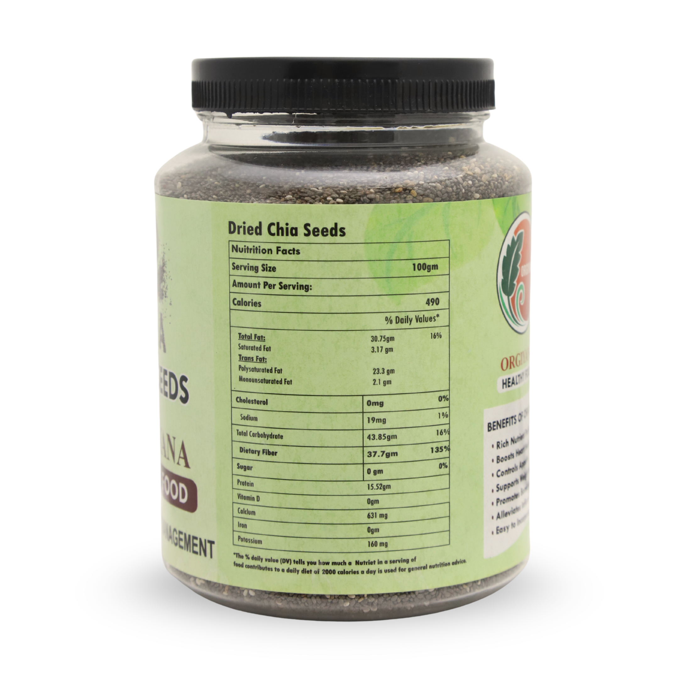 Organic Chia Seeds (500 gm)