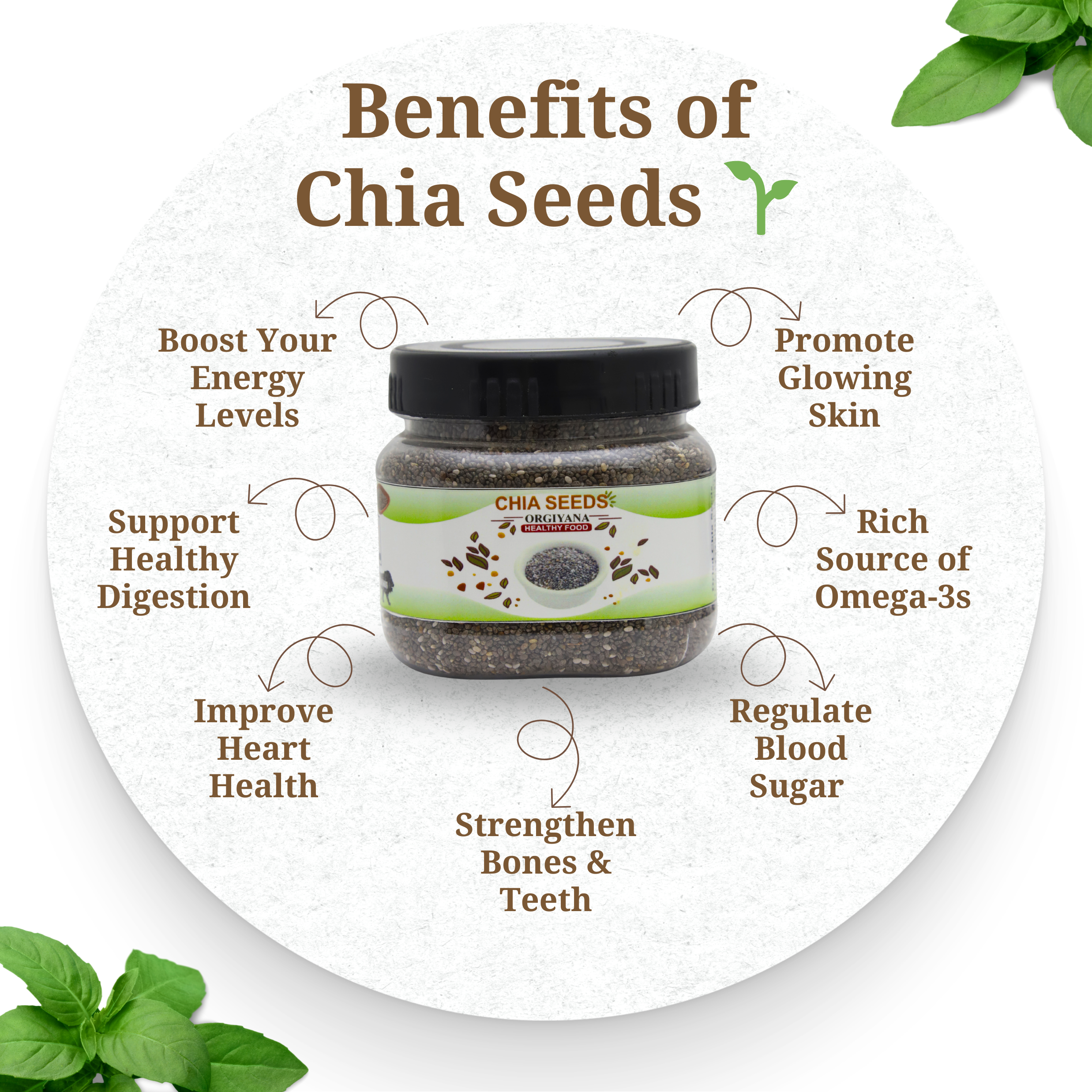 Organic Chia Seeds (250 gm)
