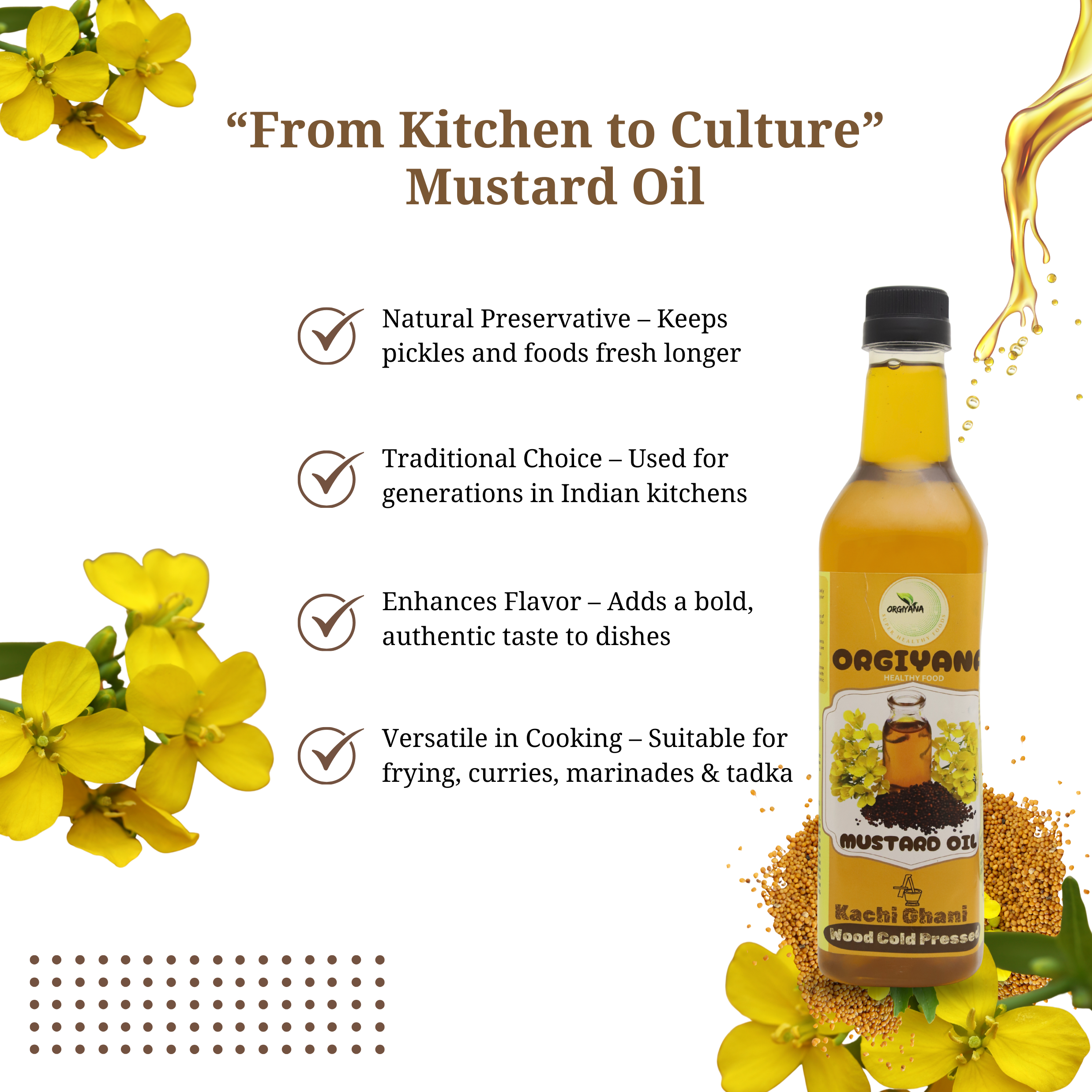 Organic Mustard Oil (1 litre)