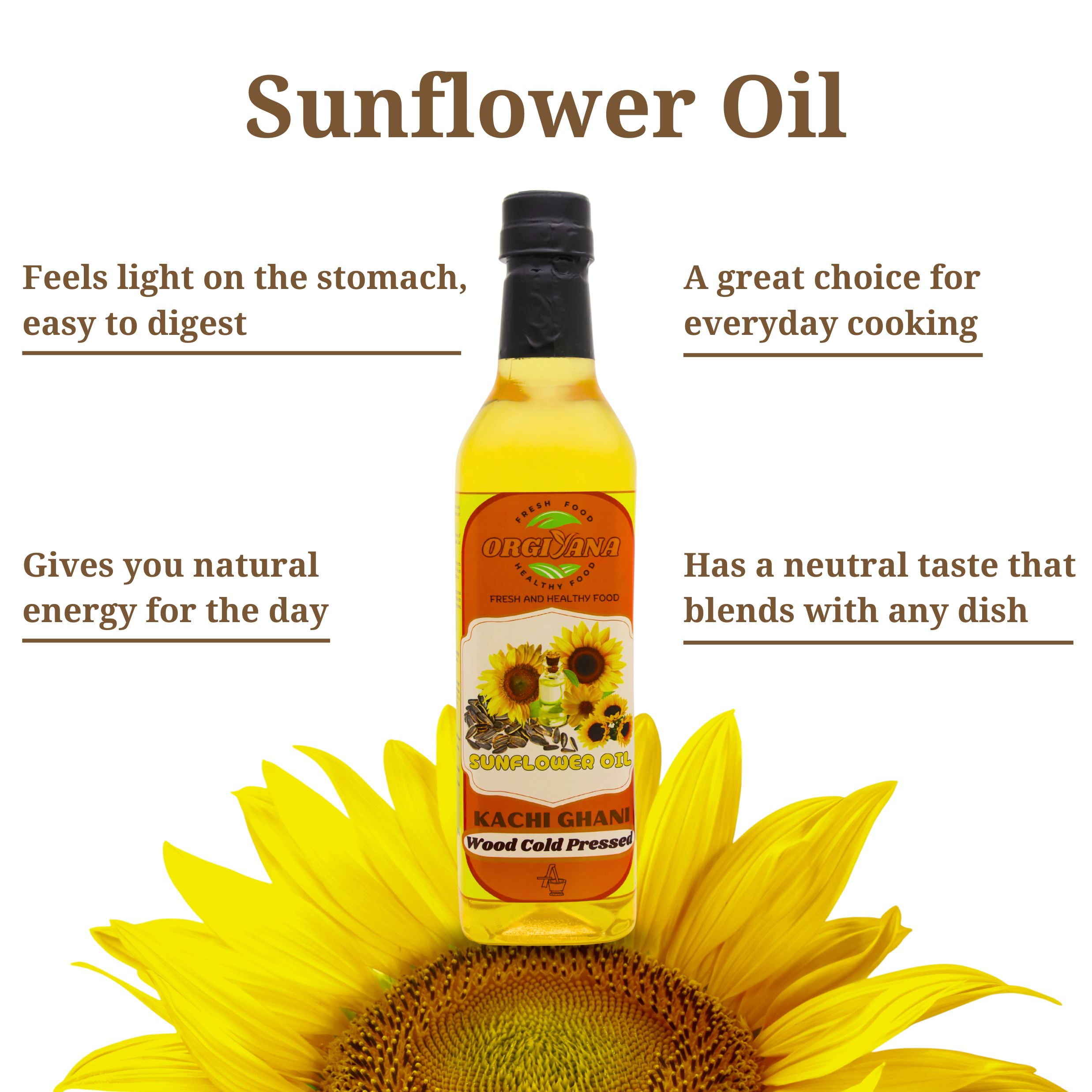 Organic Sunflower Oil (1 litre)
