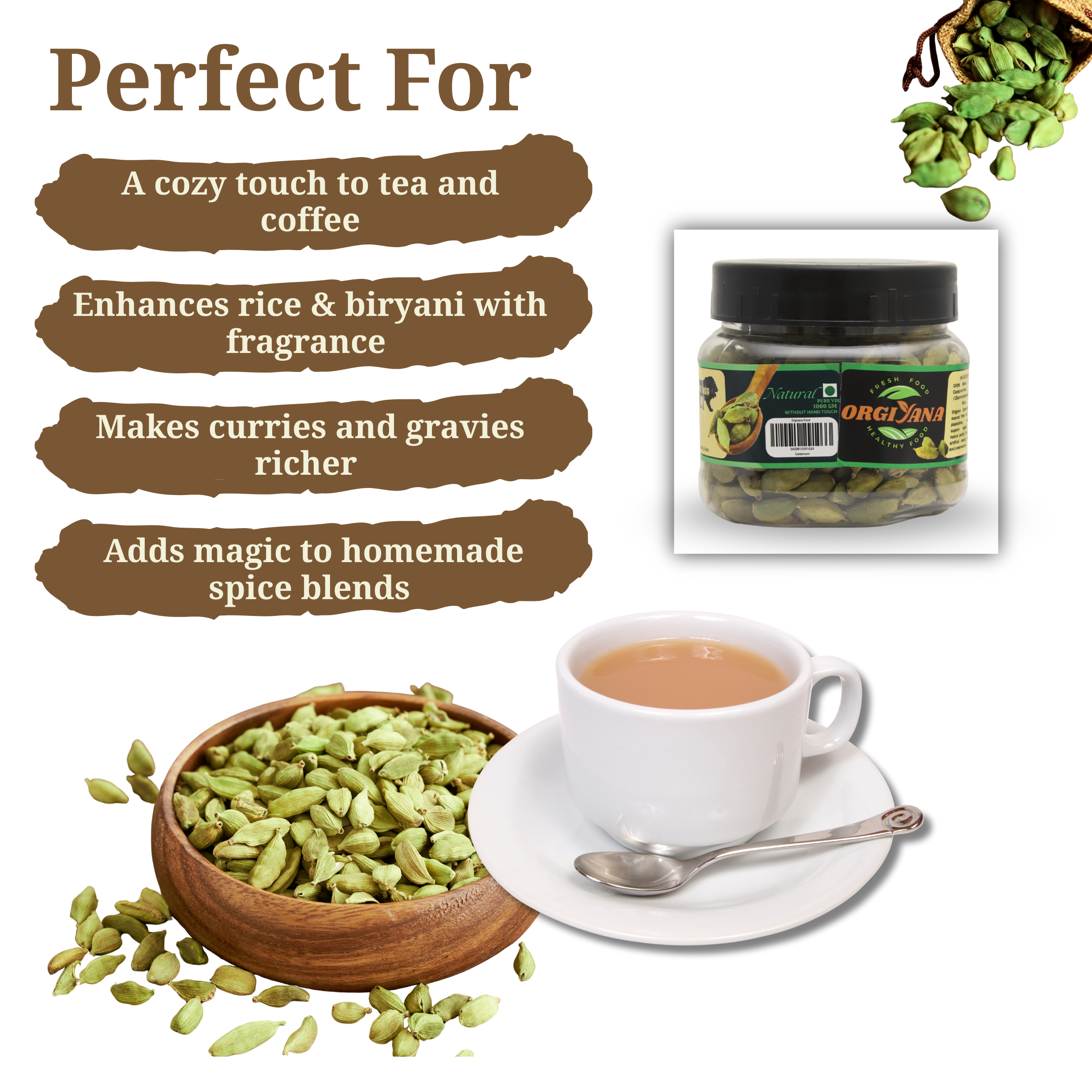 Organic Cardamom (250 gm)