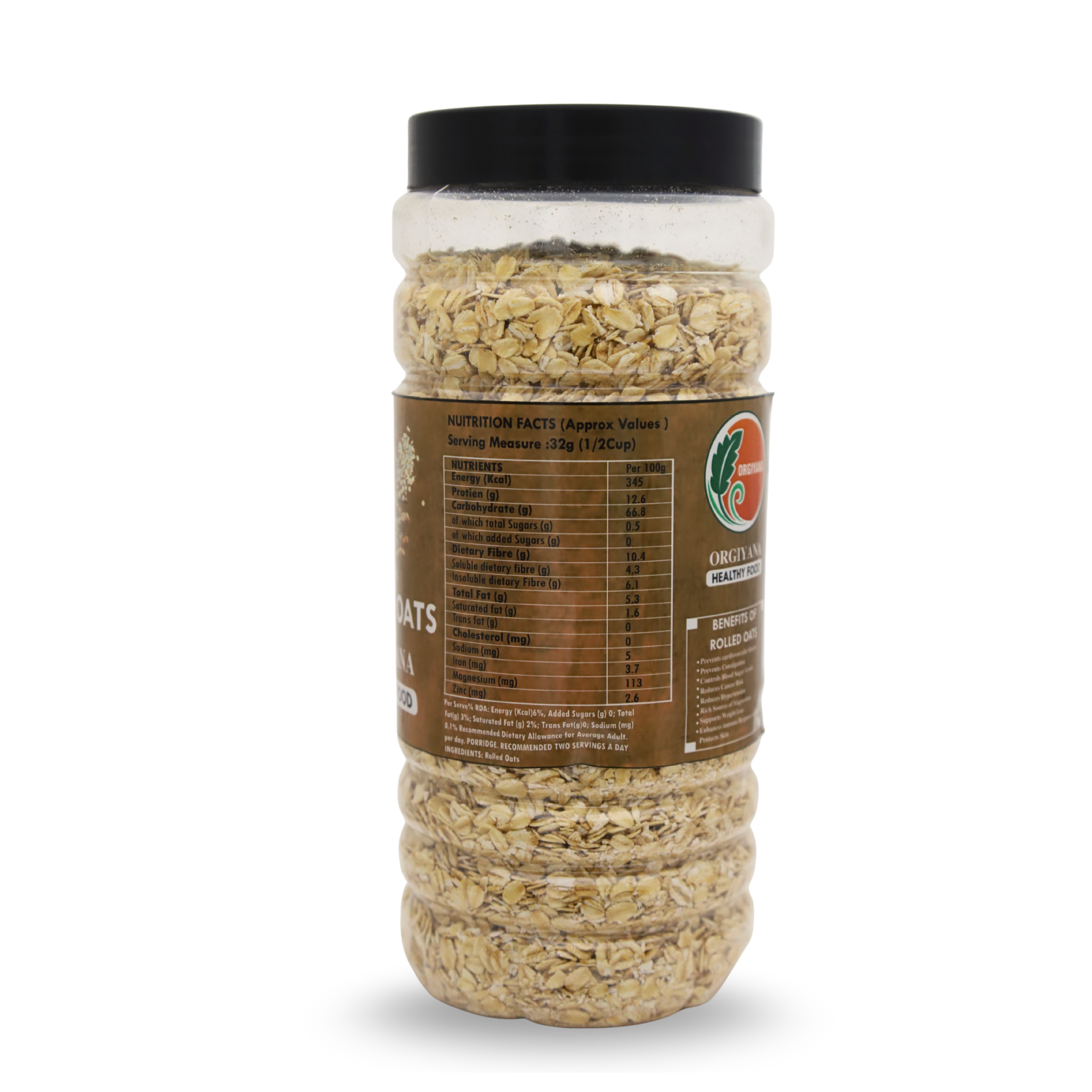 Organic Rolled Oats (500 gm)