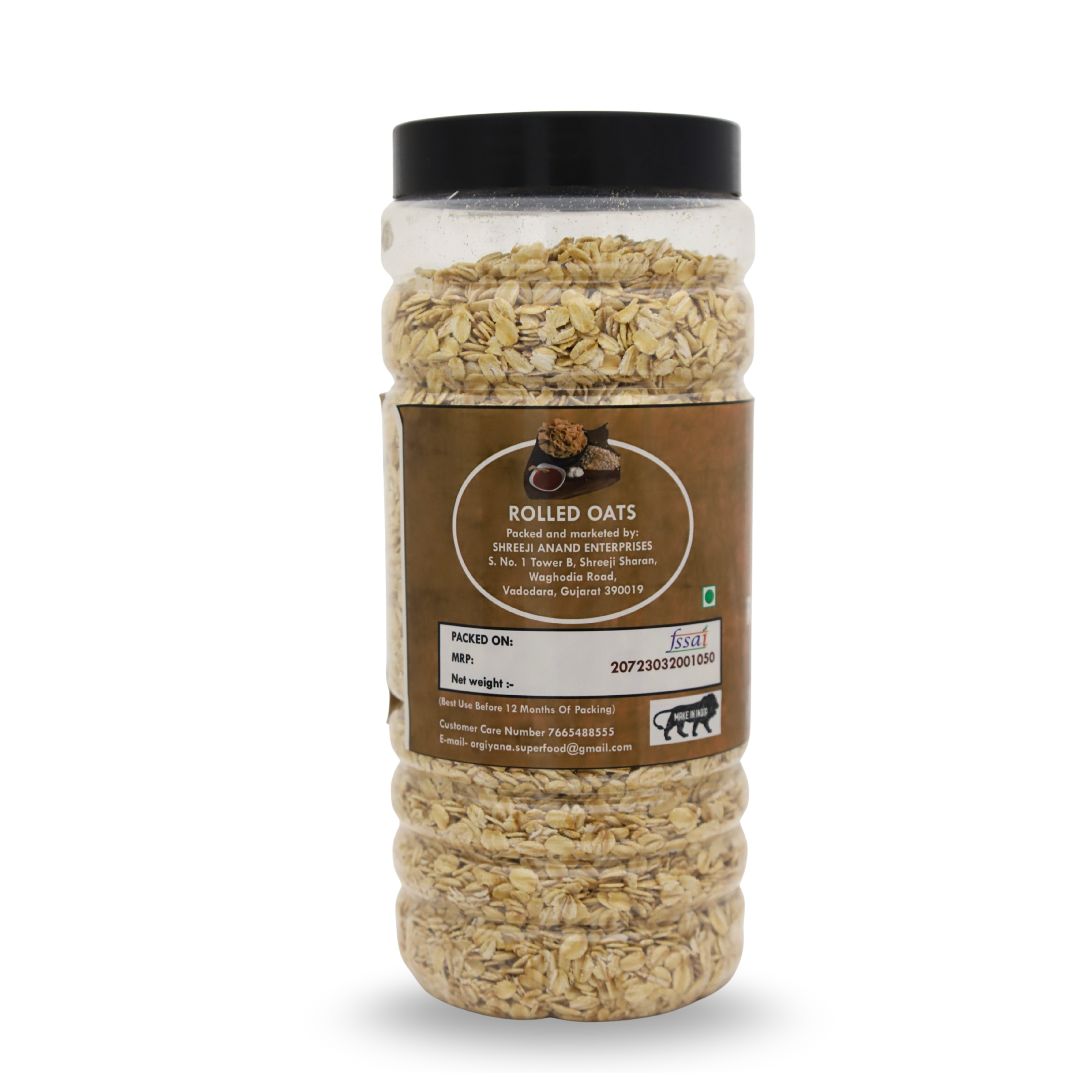 Organic Rolled Oats (500 gm)