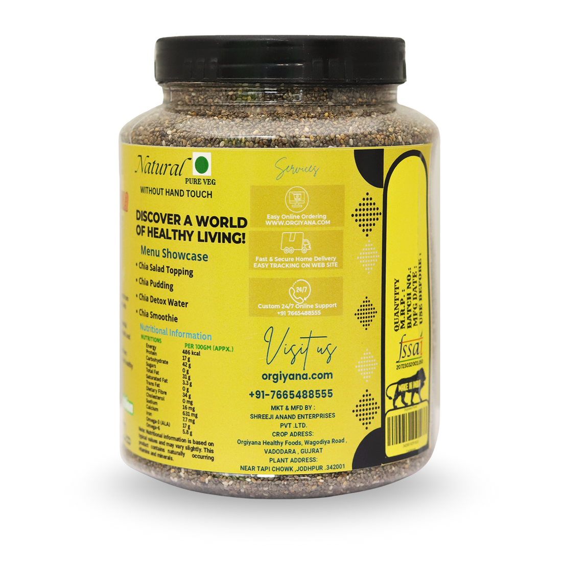 Organic Chia Seeds 500 gm | Value Pack Superfood