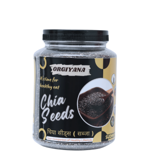 Orgiyana Premium Chia Seeds – Packed with Omega-3 Fatty Acids, Dietary Fiber, Plant-Based Protein & Antioxidants