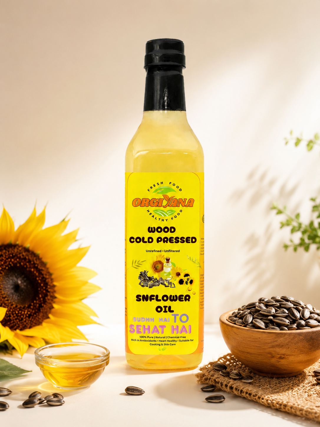 Premium Wood Pressed Sunflower Oil